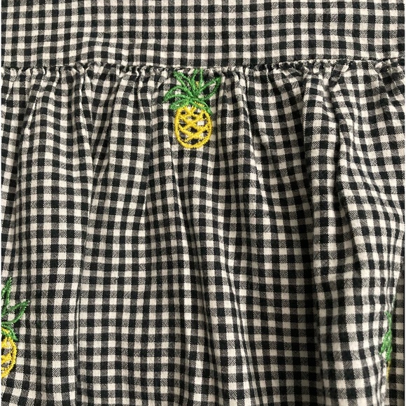 🍍Women’s Gingham Top Pineapple embroidered  Blouse 🍍. Size : M - Picture 5 of 13